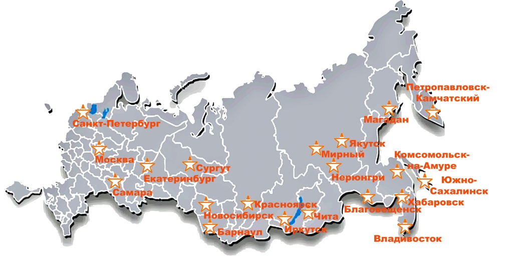 Карта доставки по России